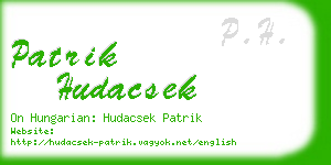 patrik hudacsek business card